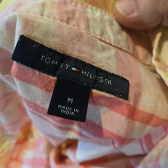 Tommy Hilfiger Pink Plaid Shirt Dress Women’s Medium - Picture 3 of 12